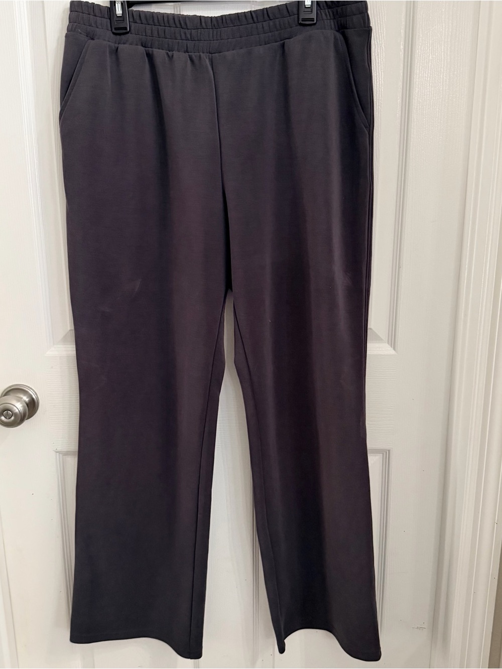 Soft Wide-Leg Black Lounge Pants